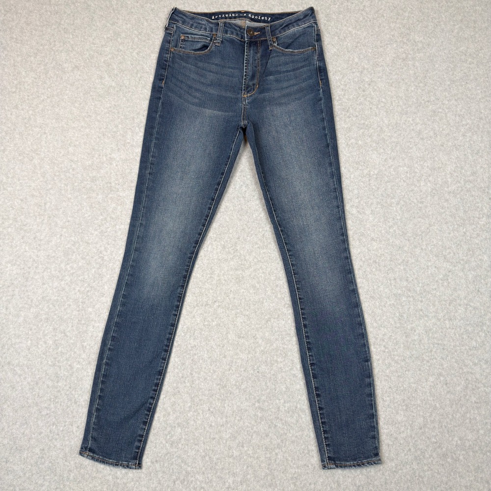 Articles of Society Mid Rise Skinny Jeans Blue Wash Size 25 Stretch Casual